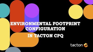 Environmental Footprint Configuration in Tacton CPQ