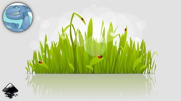Grass with ladybugs. Speed art in Inkscape.