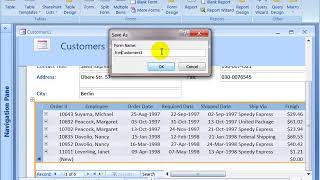 Creating and Using form Basic in Ms Access 2007