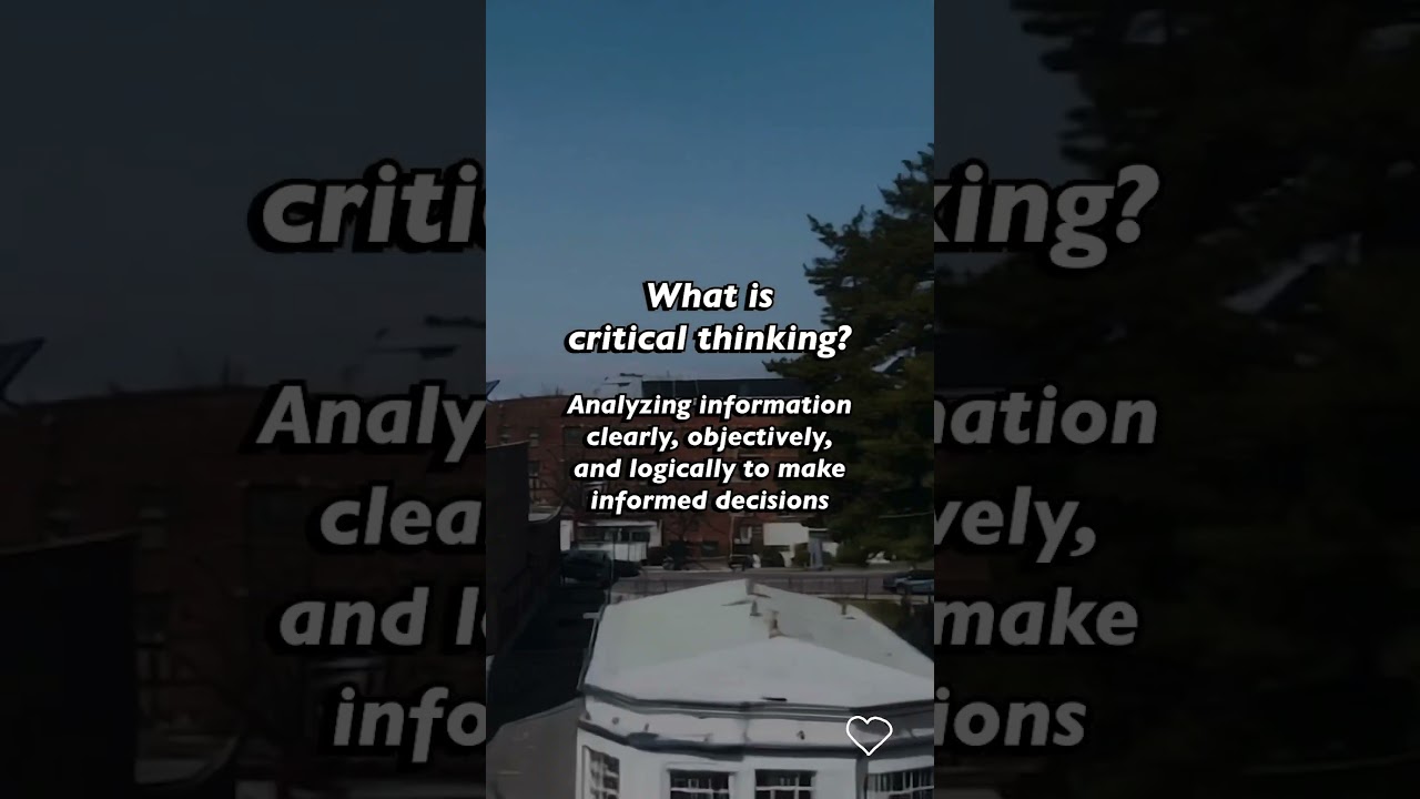 Regardez Critical thinking explained #mentalhealth #mindfulness #healthcare #psychology #sociology #wellness sur YouTube Regardez Critical thinking explained #mentalhealth #mindfulness #healthcare #psychology #sociology #wellness sur YouTube