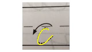 Cursive lower-case c