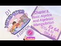 D1- Chapter 6 - EX 6A - Q7(a & b) and Q8(a & b) - Basic Algebra and Algebraic Manipulation - (8 Edi)