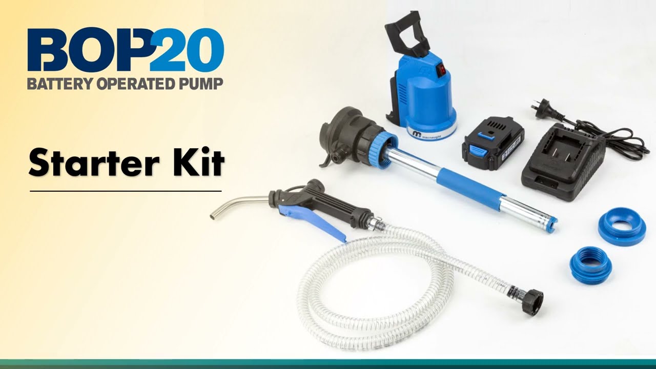 Macnaught BOP20 Battery Operated Oil Pump Stem Kit – With 1/2 Inch Hose