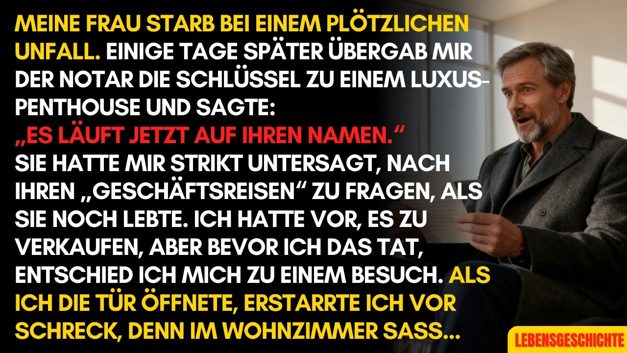 Meine Frau starb bei Unfall. Ich fand Schlüssel zu ihrem Penthouse. Als ich öffnete…