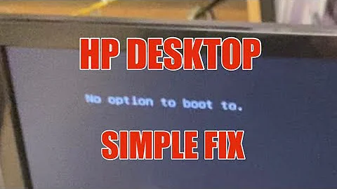 HP EliteDesk / ProDesk | FIX “No option to boot to.” ISSUE