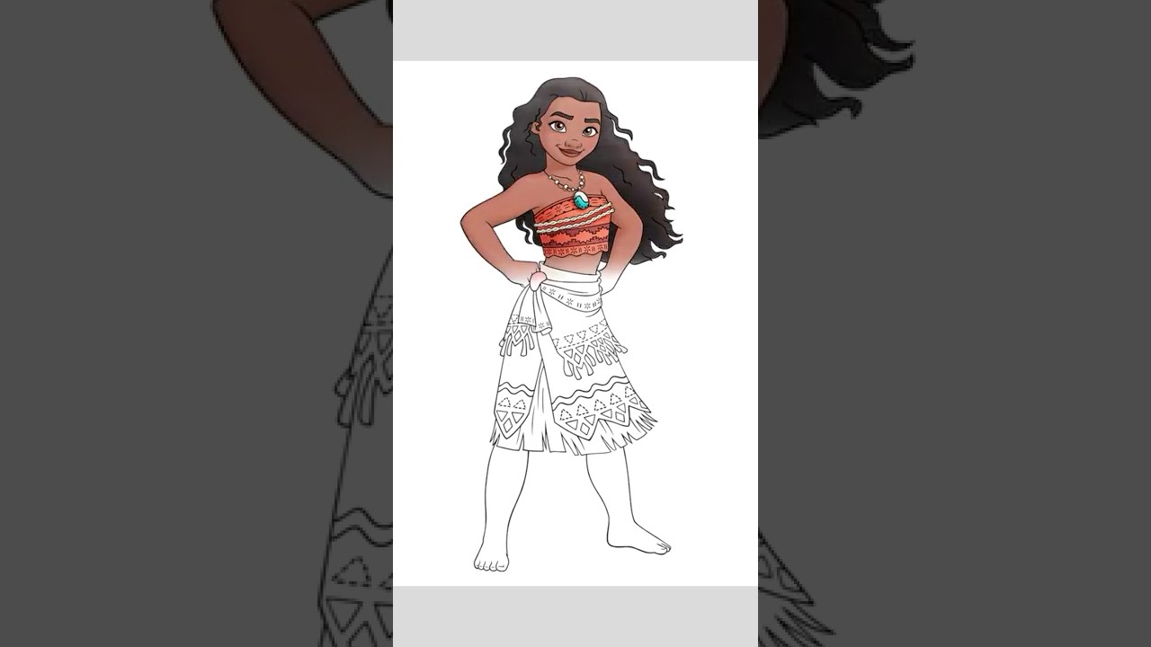 Coloring Disney's Moana | #Shorts