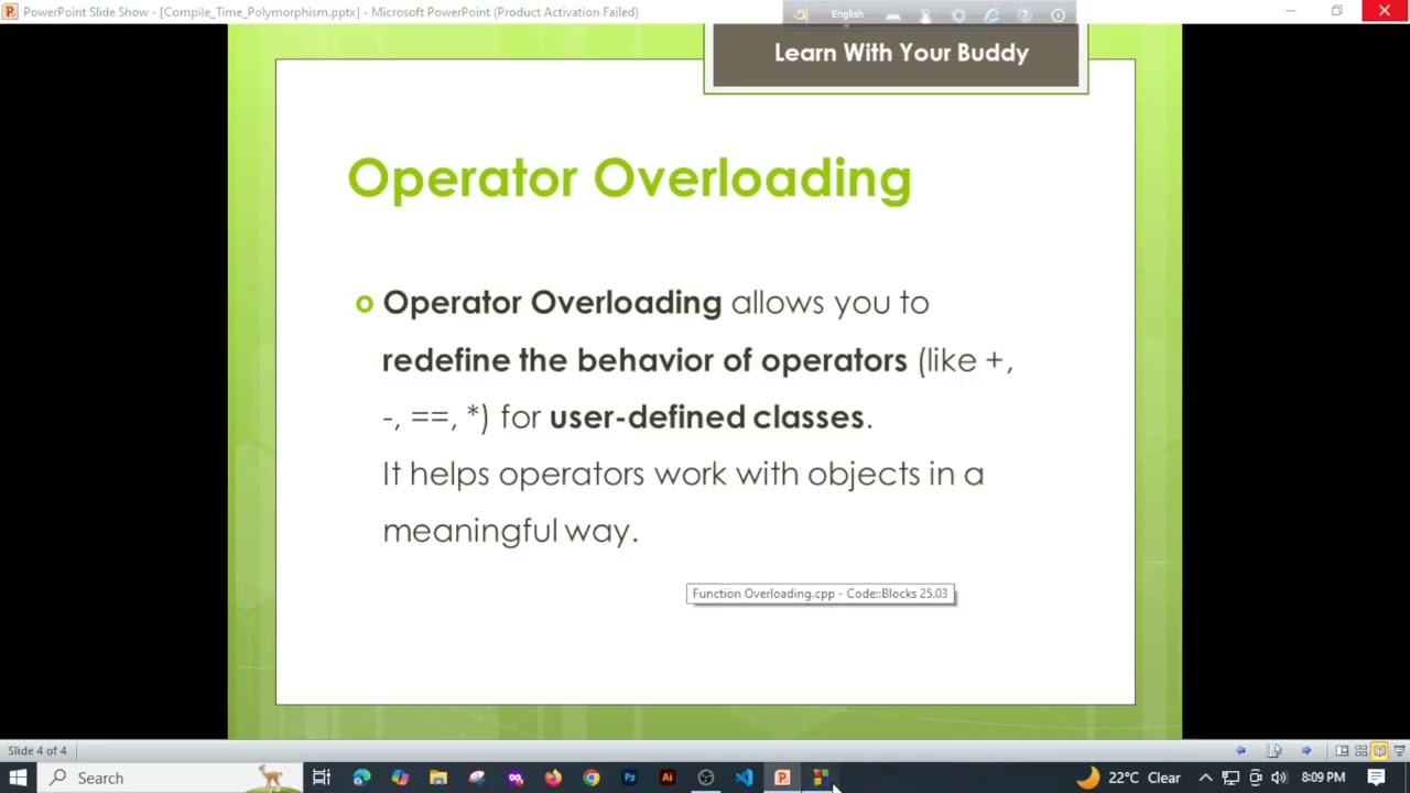 Tutorial 18 :Compile-Time Polymorphism in C++ |Function Overloading & Operator Overloading Explained