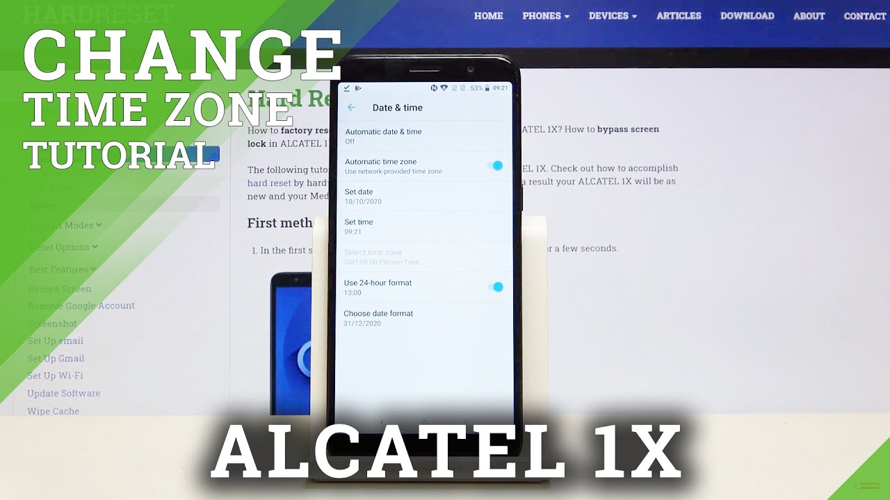 How to Set Up New Date on ALCATEL 1X - Date & Time Settings - YouTube