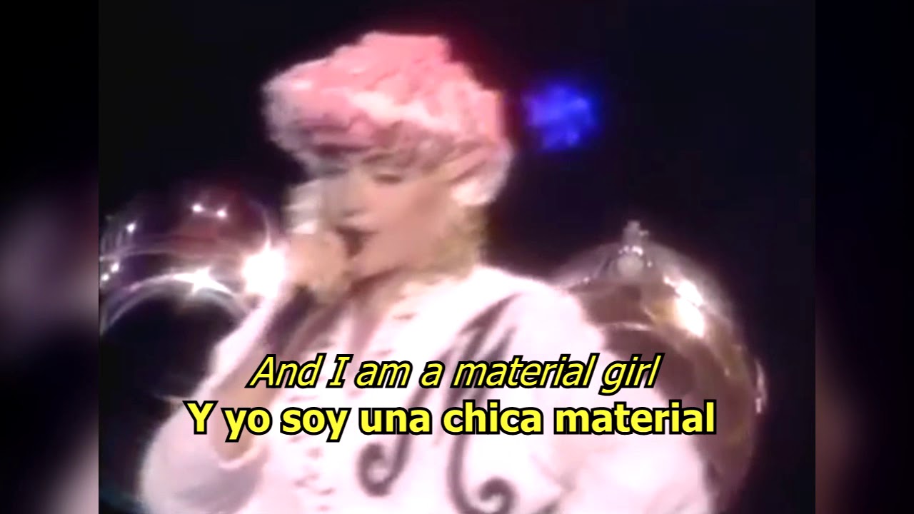 Material Girl Madonna Lyrics Letra 80s Youtube