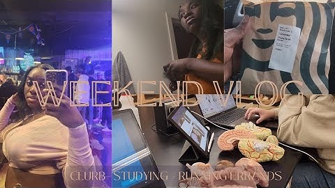 weekend mini vlog- partying + grwm + running errands + studying