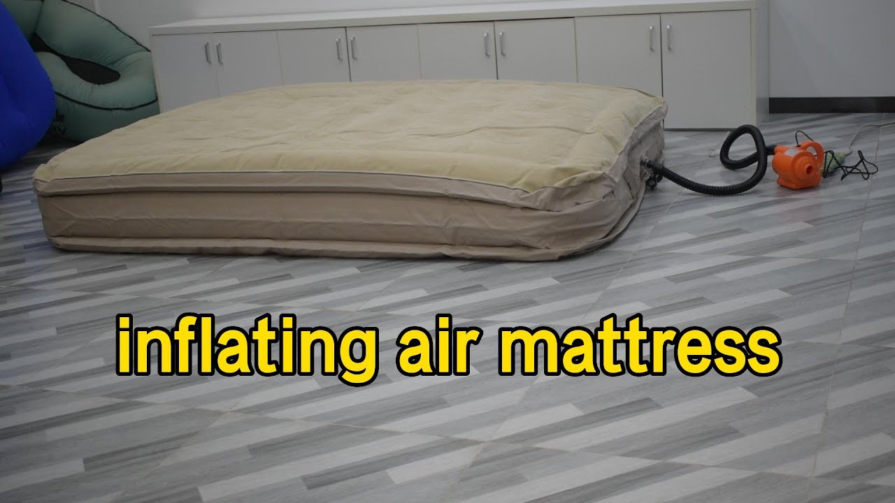 air mattress inflation. YouTube