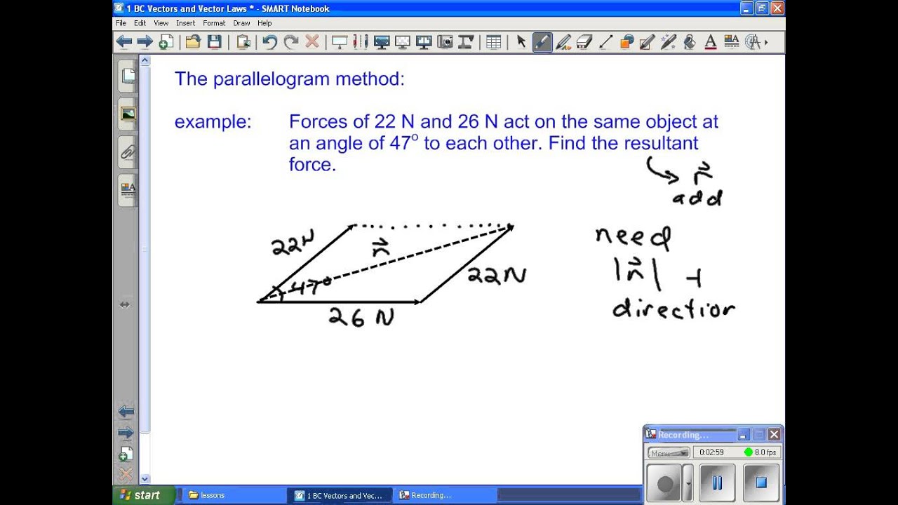 1-2 C Vector Addition - 2 (Parallelogram Method)