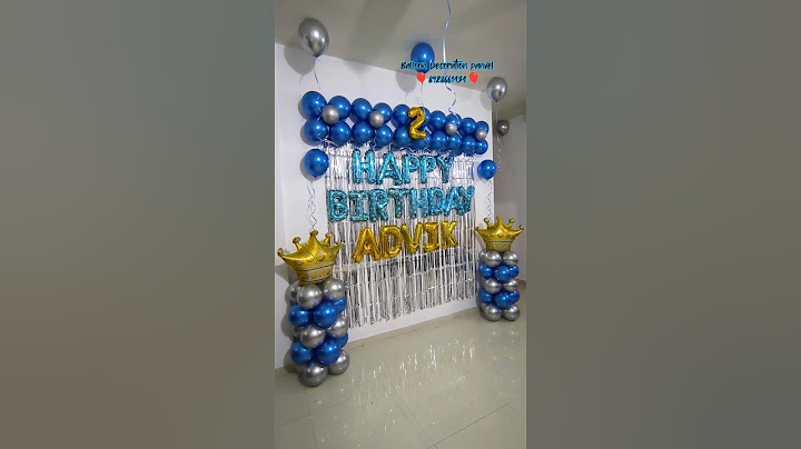 Birthday party decoration 💙|| Simple birthday decoration || balloon decoration