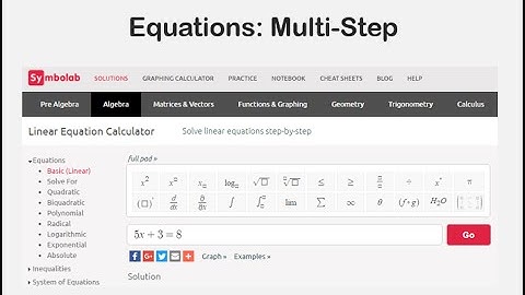 Equations: Multi Step