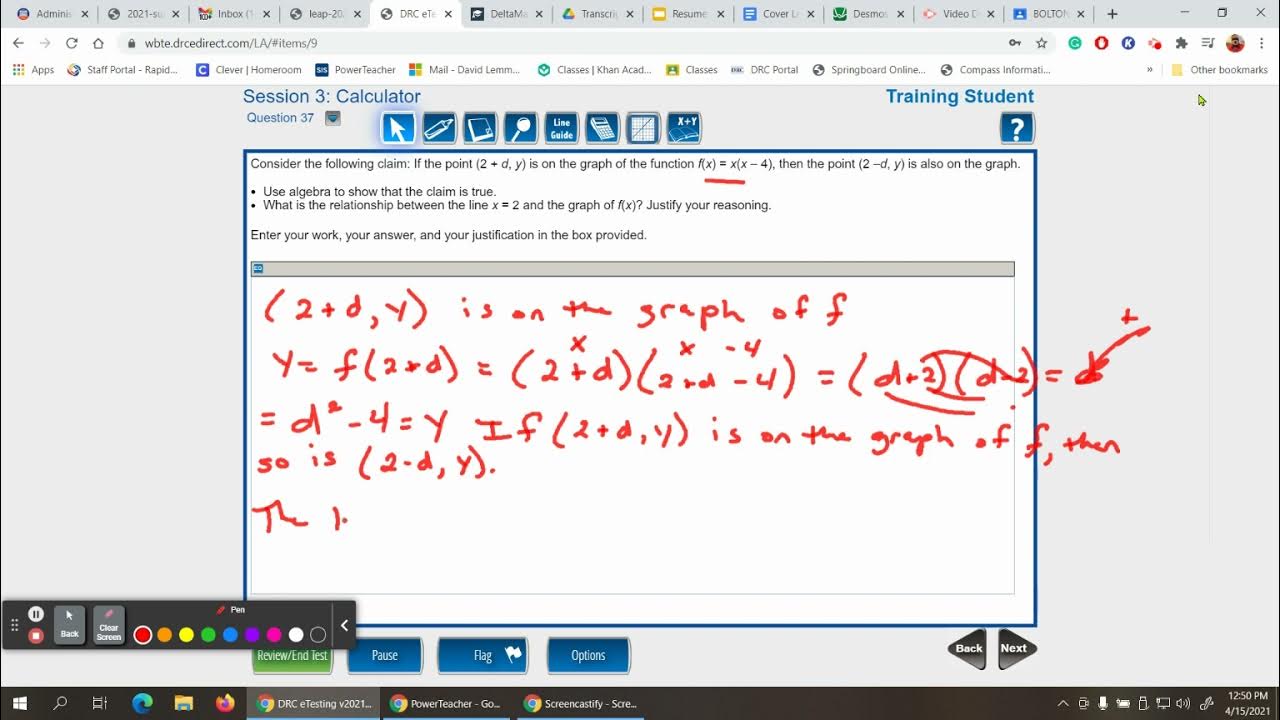 Session 3 LEAP 2025 Algebra 1 Practice Test Part 2 YouTube