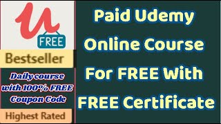 Get 24 Paid Udemy Courses for Free - Lifetime Access With Free Certificate 28 November 2020