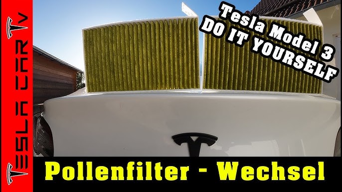 Tesla Model 3 Wechsel Pollenfilters bzw. Innenraumfilter 