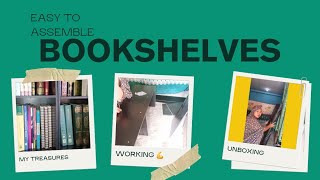 Easy to Assemble Bookshelves Unboxing my New Bookcase Storage Cabinet 