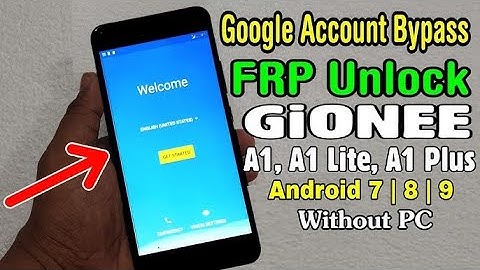 Gionee A1 Lite FRP Unlock || gionee a1 lite frp bypass without pc ||