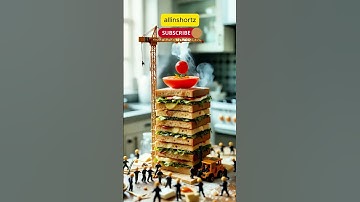 Miniature Workers Making a Giant Sandwich | Creative Animation 🧇🍯🔥#Shorts #Animation #FoodArt #food