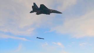 ROK Air Force - F-15K Fighter SLAM-ER Cruise Missile Live Firing [1080p]