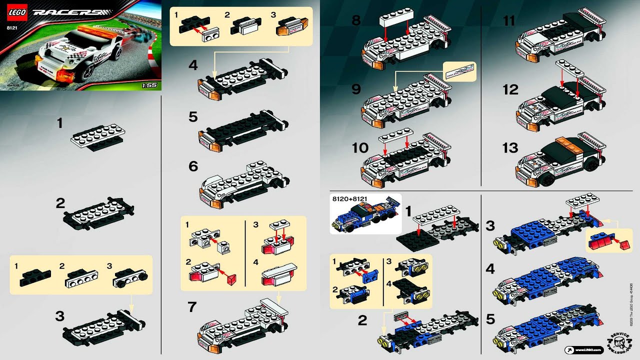 みやこページ LEGO instructions - Racers - 8121 - Track Marshall - YouTube