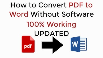 How to Convert PDF to Word Document Without Software 100% Working