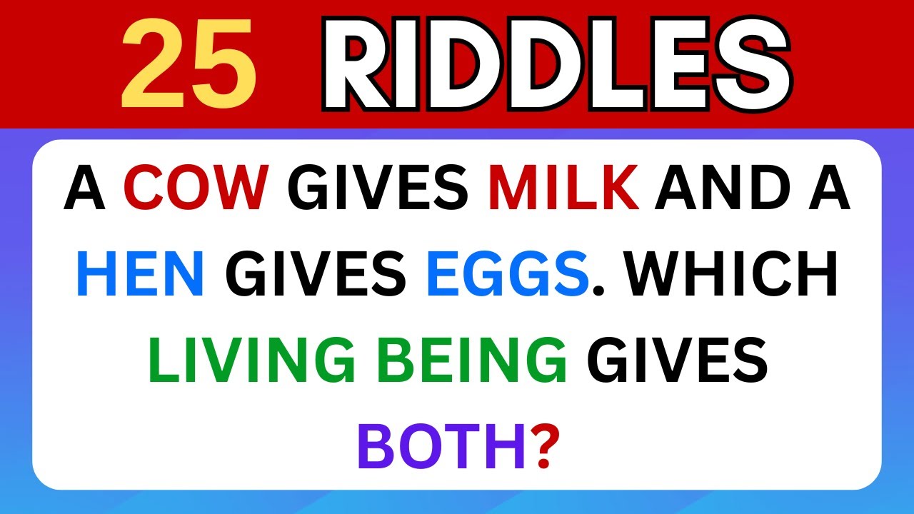 Only a Genius Can Solve These 25 Riddles 🧠 l Brain Teasers & Riddle ...