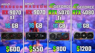 RX 9070 XT vs RX 9070 vs RTX 4070 Ti SUPER vs RTX 4080 | Test in 6 Games