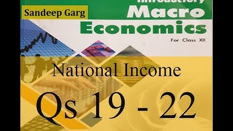 Chapter 4 Measurement of National Income Unsolved Practicals  Question 19 - 22 Sandeep Garg