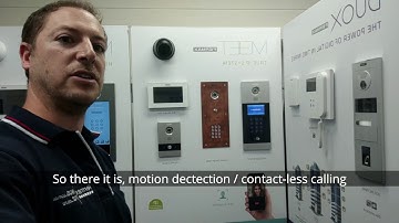 Demonstrating motion detection contactless calling on FERMAX DUOX 2 wire video intercom system