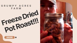 Freeze dried pot roast - Long term food storage on the homestead