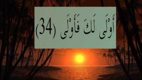 القران الكريم سورة القيامة الاية 34