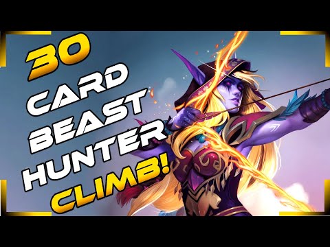 30 Card Big Beast Hunter Climb! - Voyage To The Sunken City - Hearthstone 2022