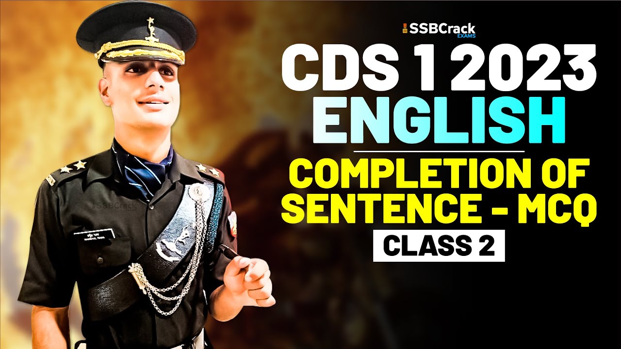 CDS 1 2023 Exam English 100 Days Crash Course - Completion of Sentence ...