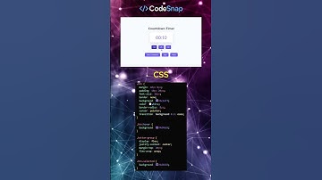 Build This Countdown Timer with Just HTML, CSS & JS! ⏱️✨ #coding #javascript #codesnap