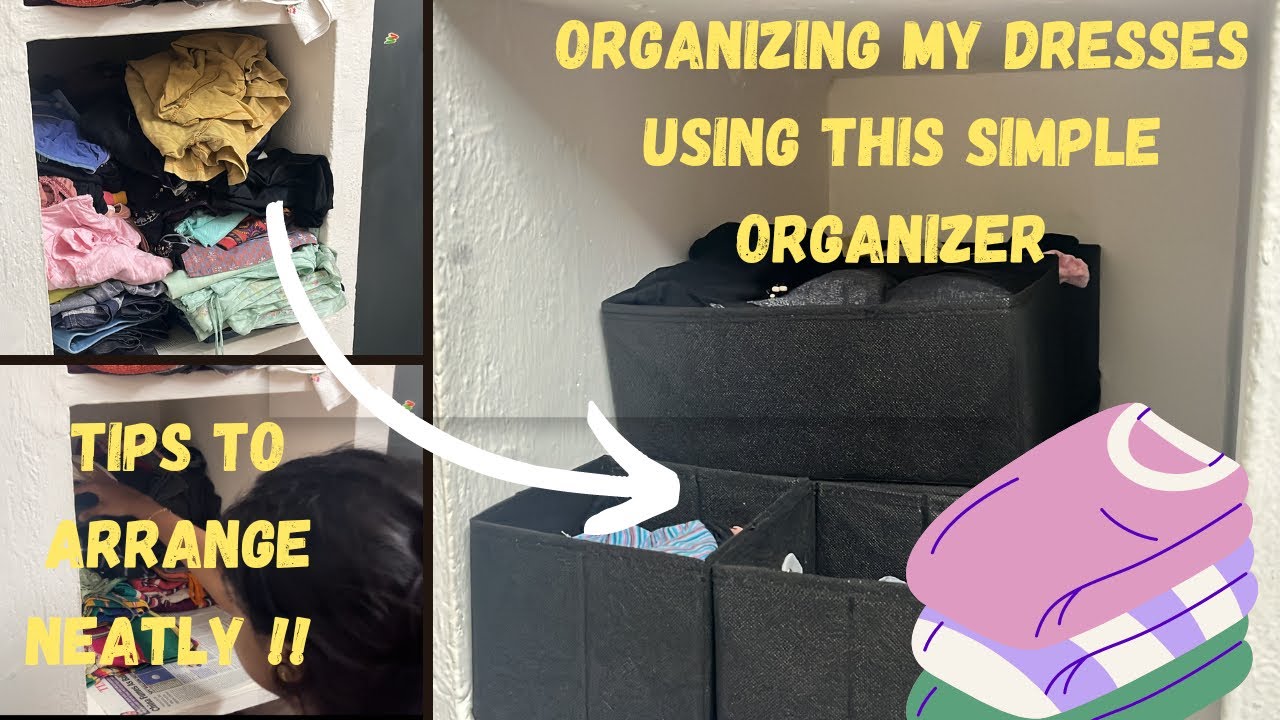 Try this simple method to organise your Dresses!!🤍Dress Organiser