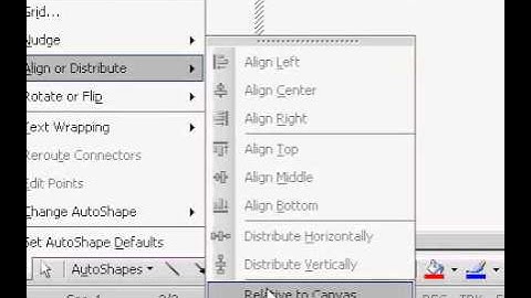 Microsoft Office Word 2003 Align floating objects relative to the drawing canvas