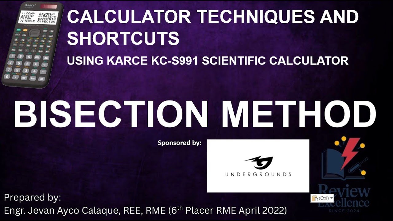 Calculator Techniques - Bisection Method | Numerical Methods and ...