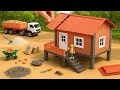 Mini Bricks House Construction | Diy Truck Building Elevated House Science project @sanocreator