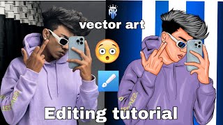 how to make vector art editing tutorial ✨ paid work