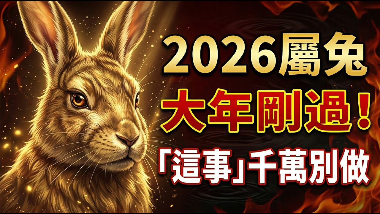 屬兔必看！大年剛過「這件事」千萬別做，否則破太歲小人纏身一整年！#屬兔2026運勢 #2026生肖兔運勢 #丙午馬年 #破太歲 #招小人 #破財 #財運 #貴人運 #風水 #生肖兔 #轉運 #屬兔