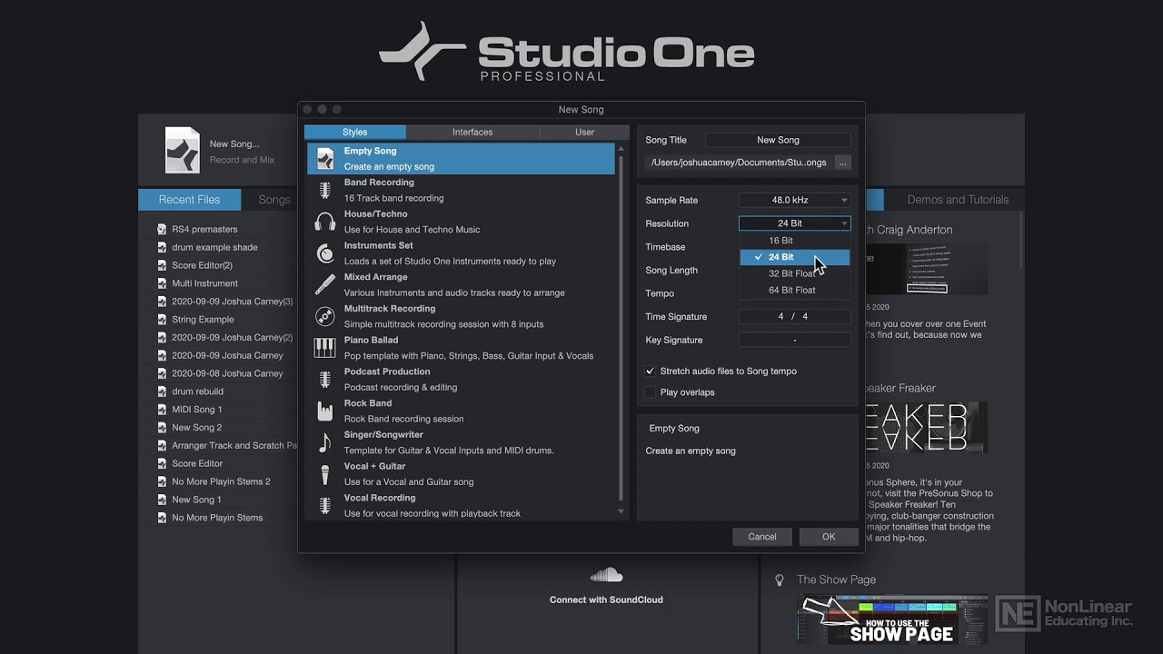 Studio One 5 103 Studio One 5 103 Recording and Editing Audio