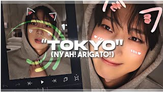 “TOKYO"(Nyah! Arigato!) tiktok trend tutorial || alightmotion.#kpopedit screenshot 2