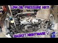 350z hr nightmare install new oil gallery gaskets and water pump