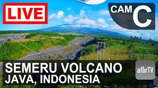 🔴 Live Now: 24/7 Erupting Semeru Volcano in Java, Indonesia (Cam C)