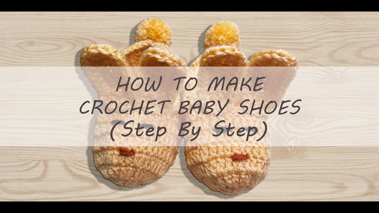 How to make crochet baby shoes (step by step) YouTube
