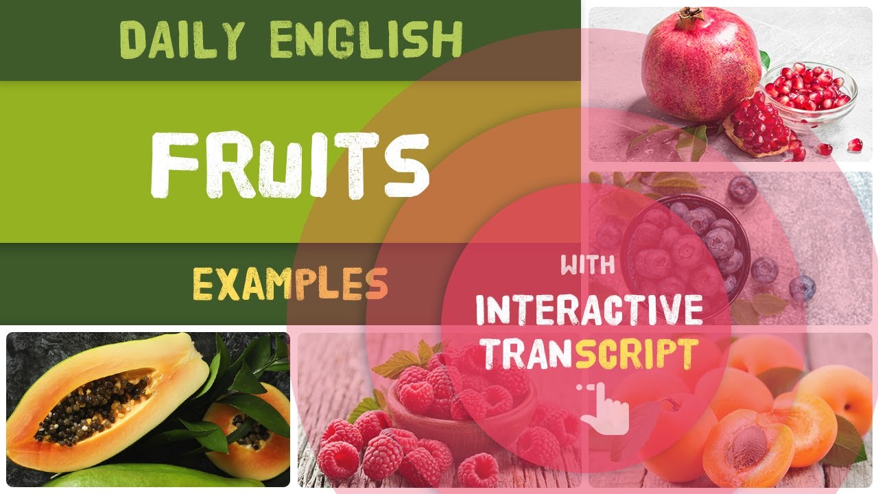 🍌 Fruits English Vocabulary with Examples • English Speaking Practice