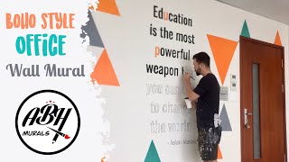Boho Design & Typography Quote - Triangle Wall Mural Paintings | ABH Murals 🇻🇳 screenshot 4