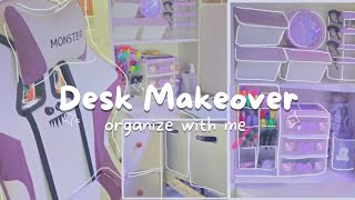 Desk Makeover + mini shopee haul | home study office | flexie